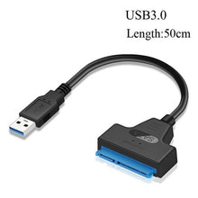 Load image into Gallery viewer, NEW USB 3.0 SATA 3 Cable Sata to USB Adapter Up to 6 Gbps Support 2.5 Inches External SSD HDD Hard Drive 22 Pin Sata III Cable